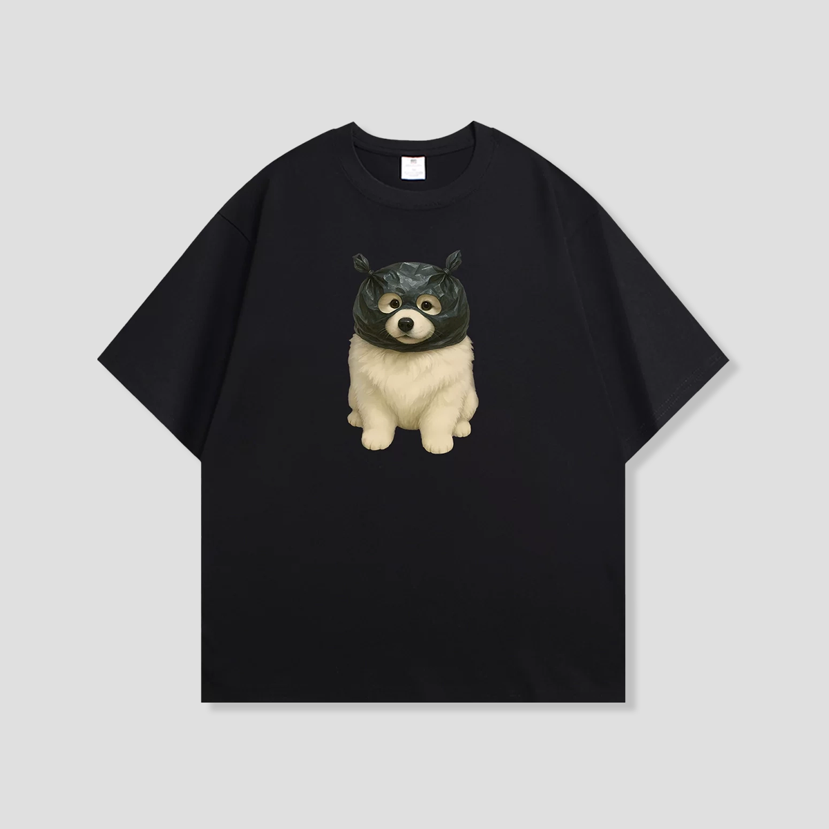 覆面サモエド グラフィックTシャツ
