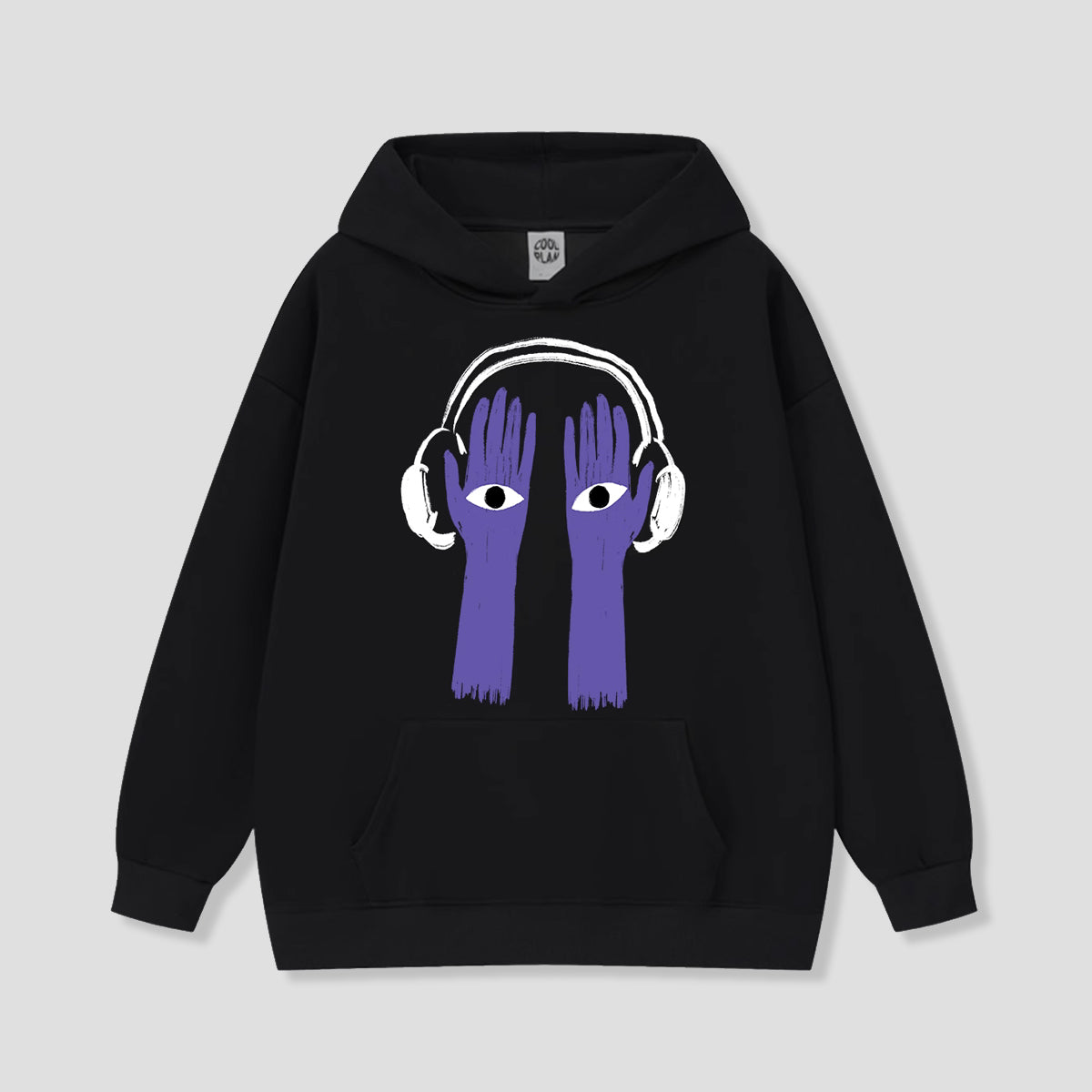 ヘッドフォン・アイパープル パーカー