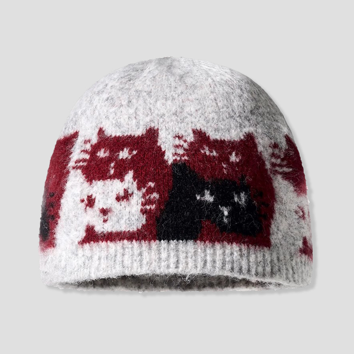 キャットジャカード ニットキャップ