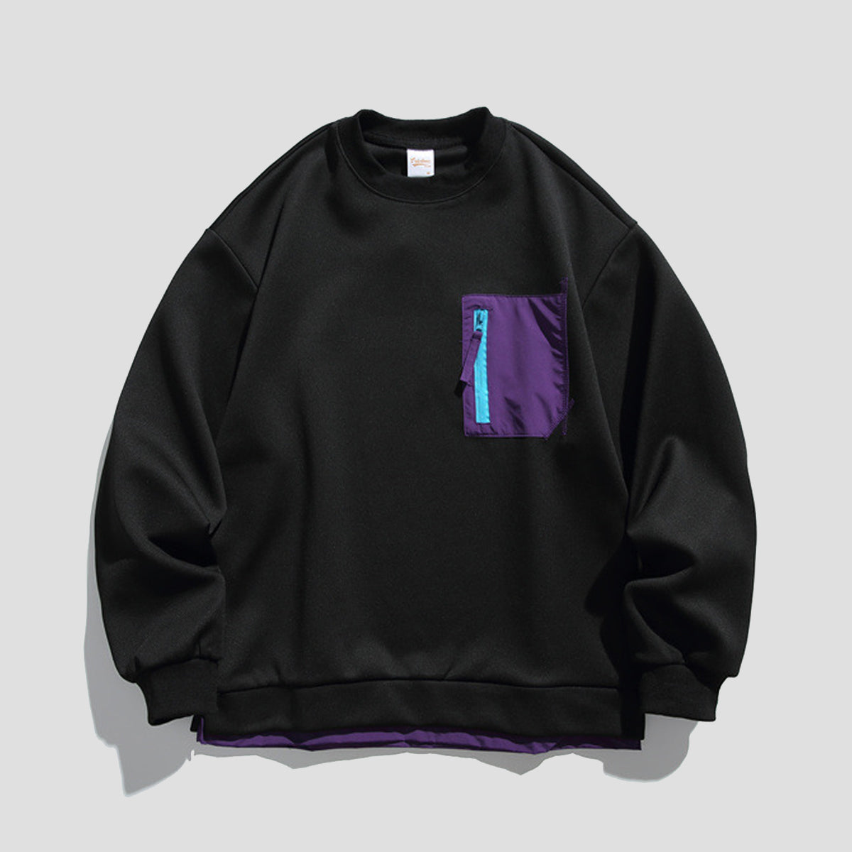 カラーブロック ポケットスウェット