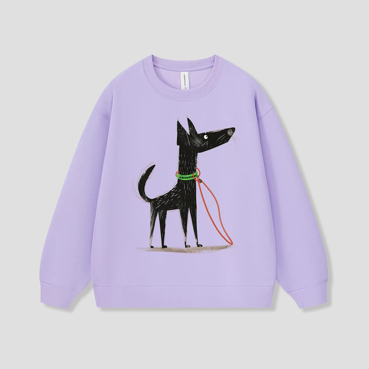 棒立ちロングドッグ グラフィック スウェット