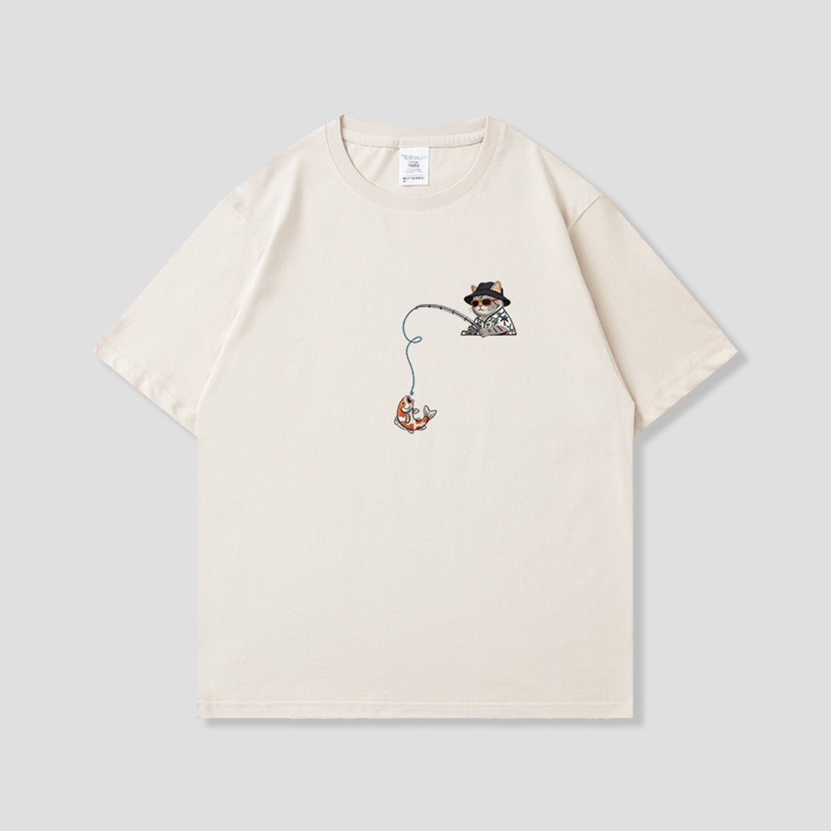 フィッシングキャット グラフィックTシャツ