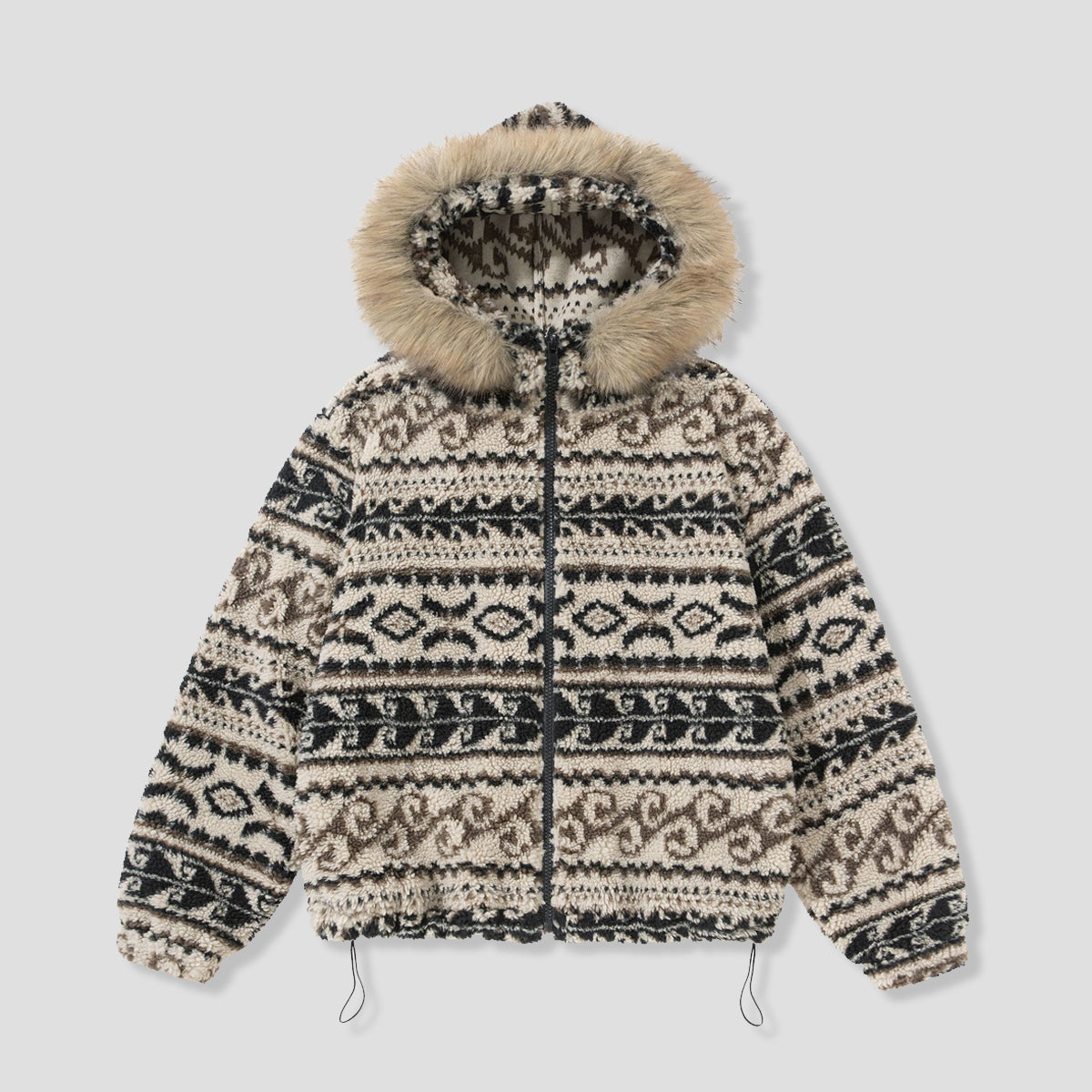 ノルディックパターン ボアジャケット