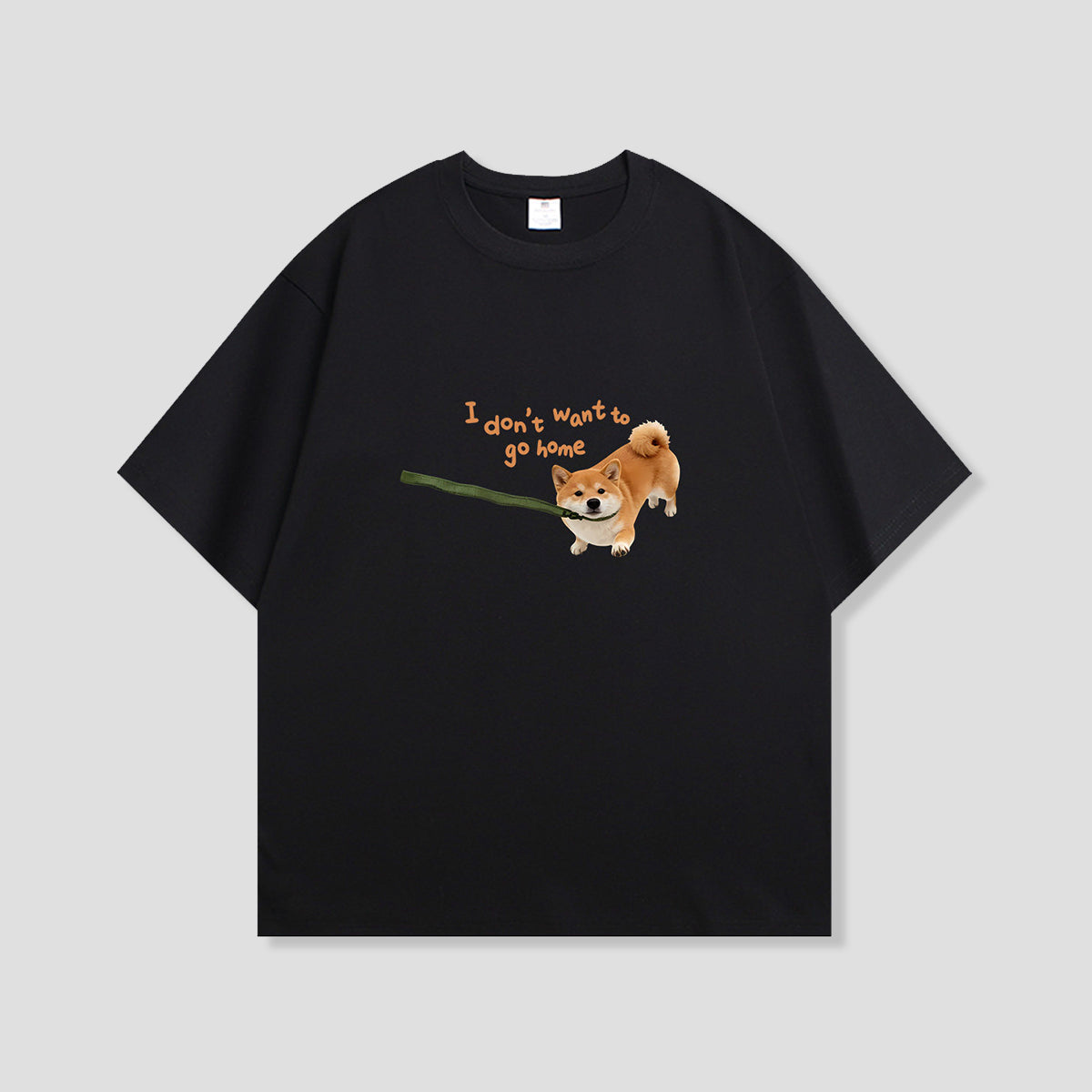 ゴーホーム拒否ドッグ グラフィックTシャツ