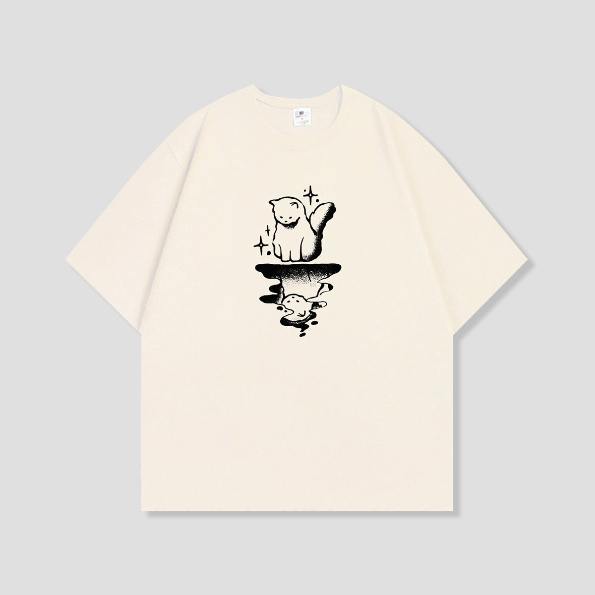 リフレクションキャット グラフィックTシャツ