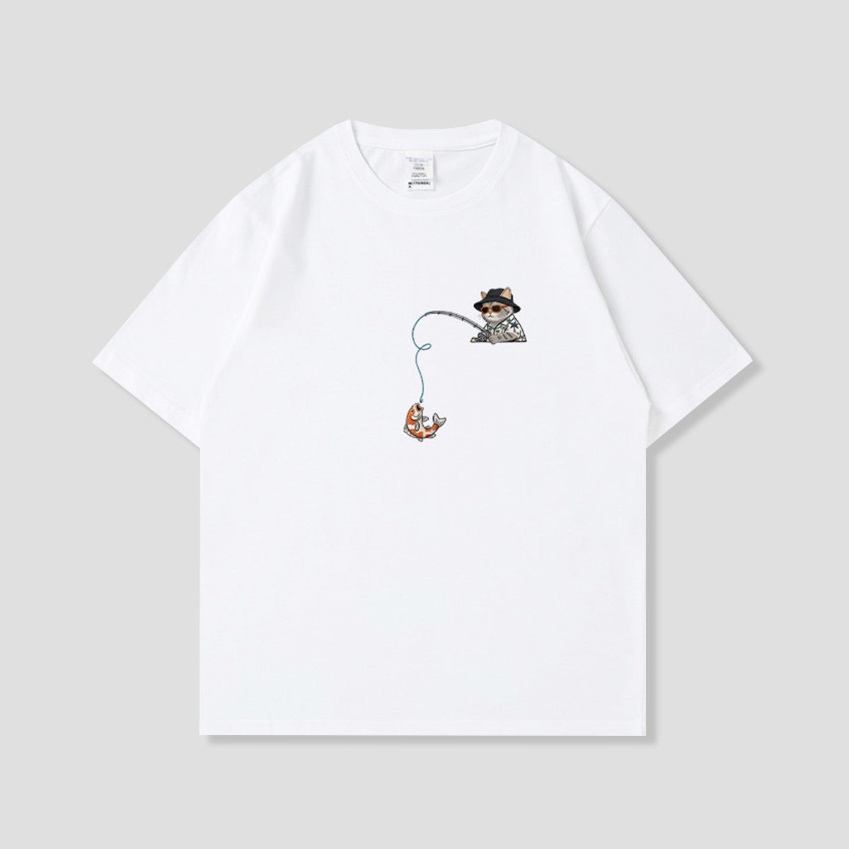 フィッシングキャット グラフィックTシャツ