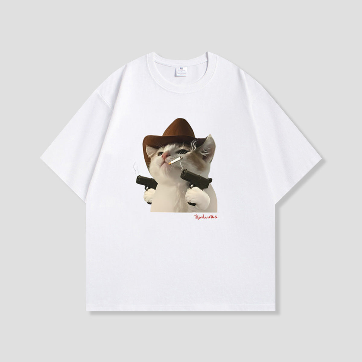 ガンスモークキャット グラフィックTシャツ