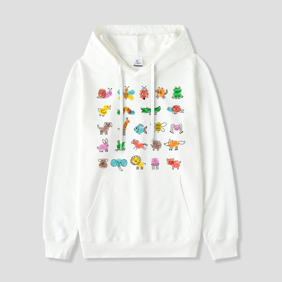 【予約】カラフル仲間たちのさんぽ パーカー