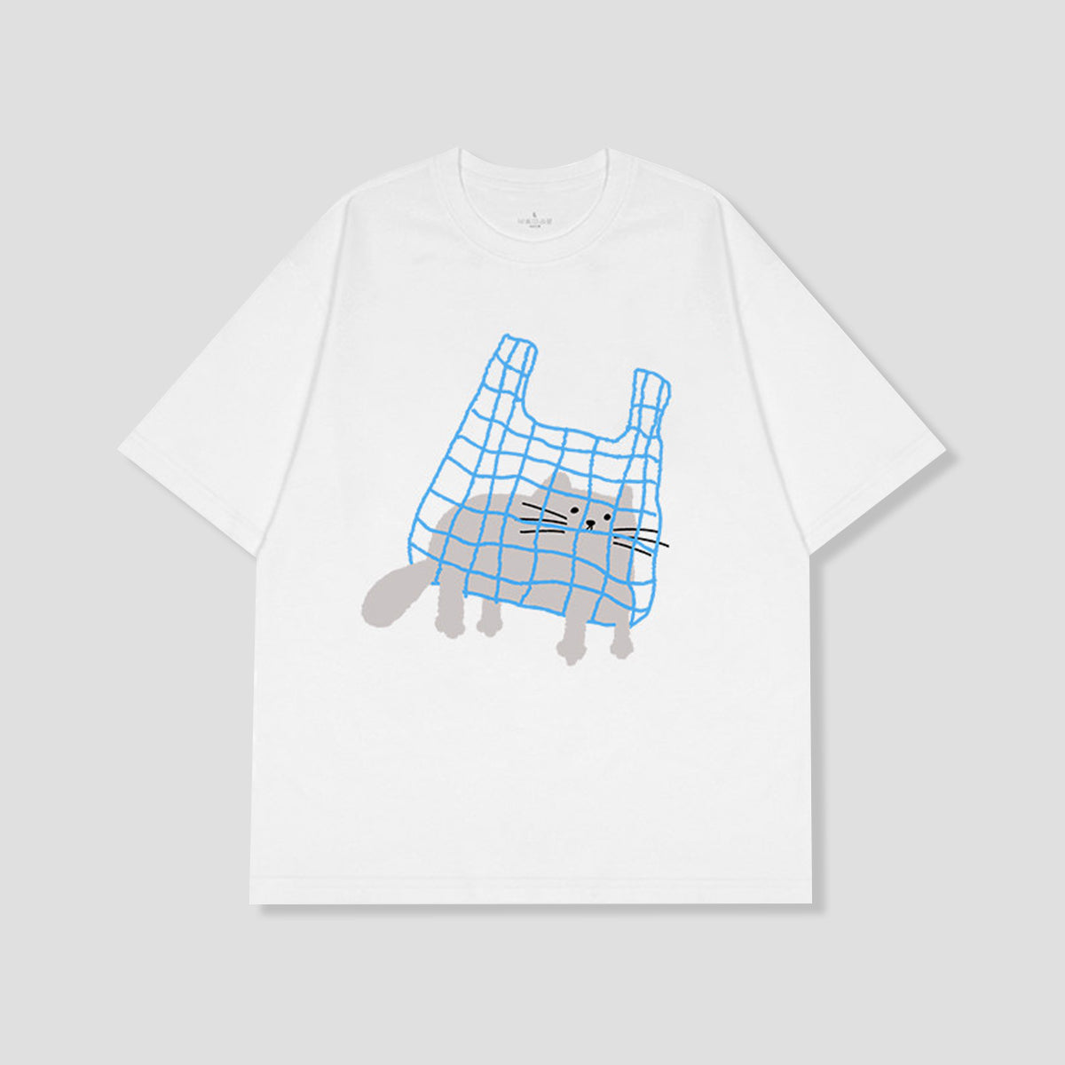 ネットバッグキャット グラフィックTシャツ