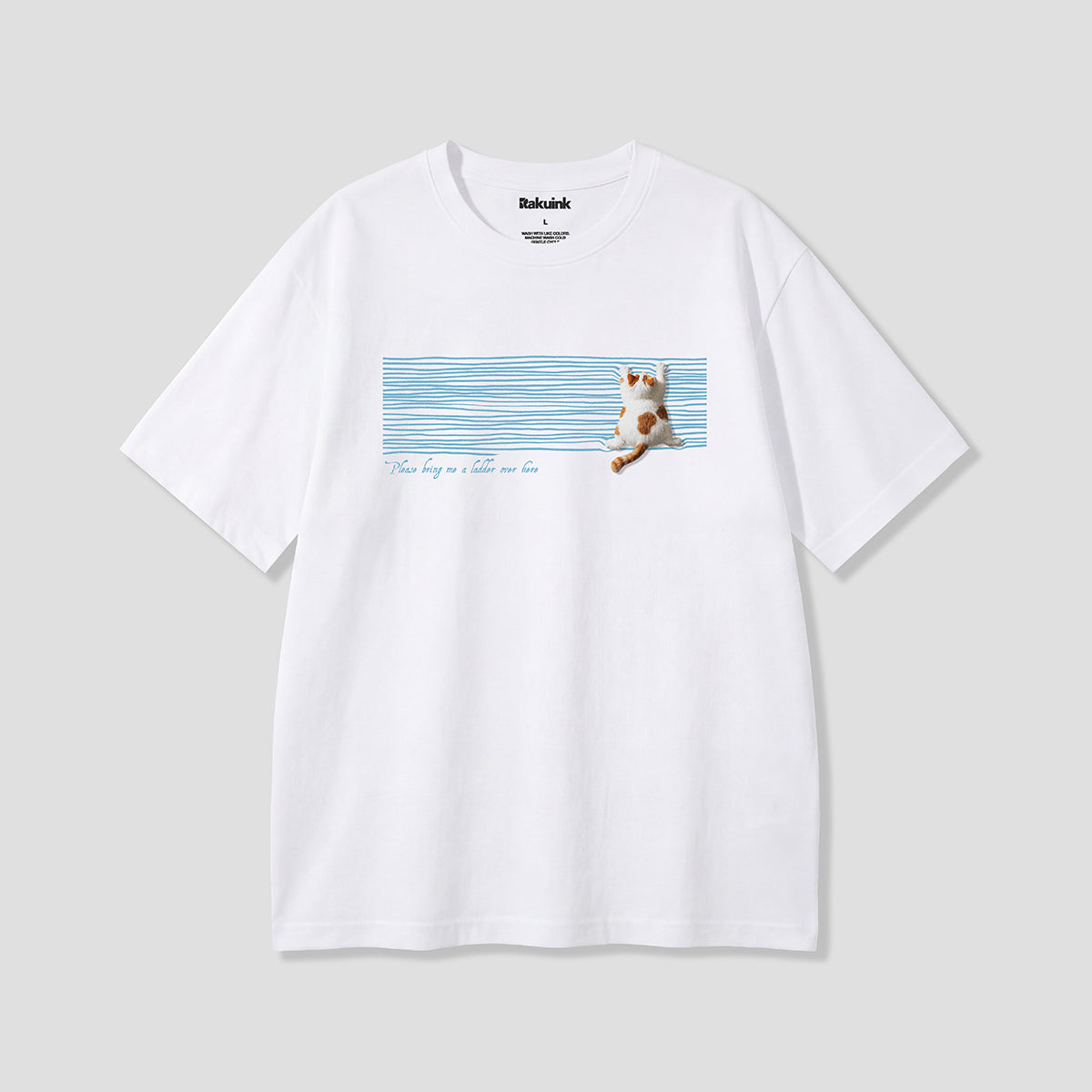 【予約】のぼれないキャット グラフィックTシャツ