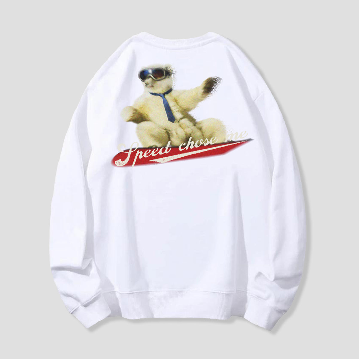 【予約】本気で滑るシロクマ バックプリントスウェット