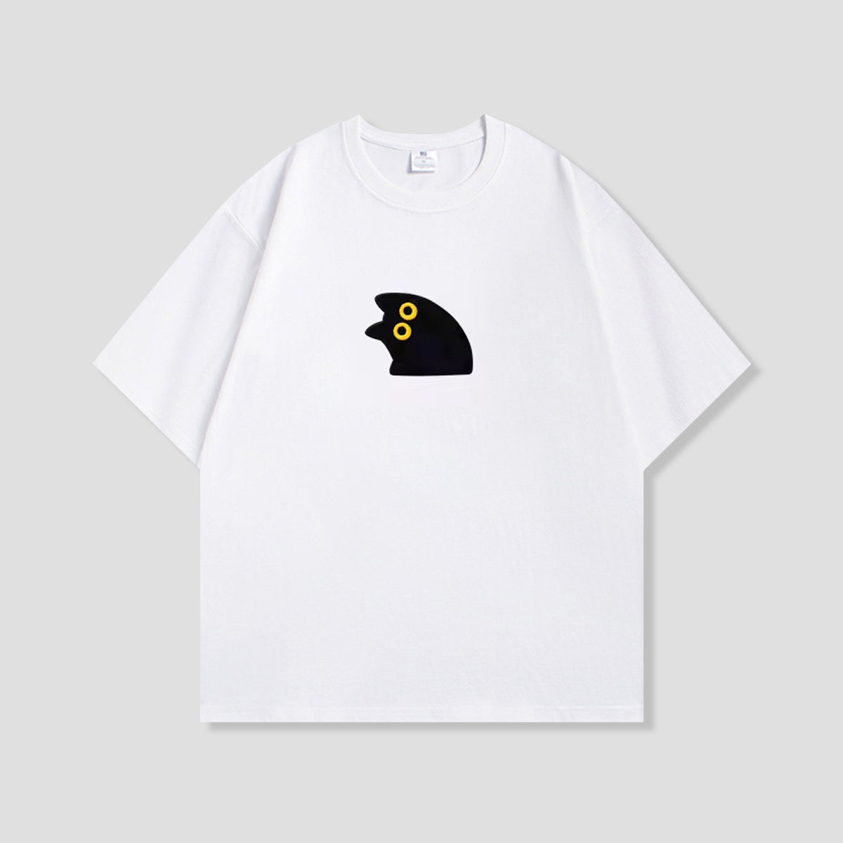 のぞき見ブラックキャット Tシャツ