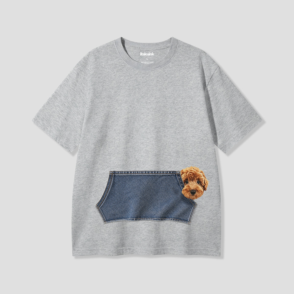 【予約】のぞきトイプードル グラフィックTシャツ