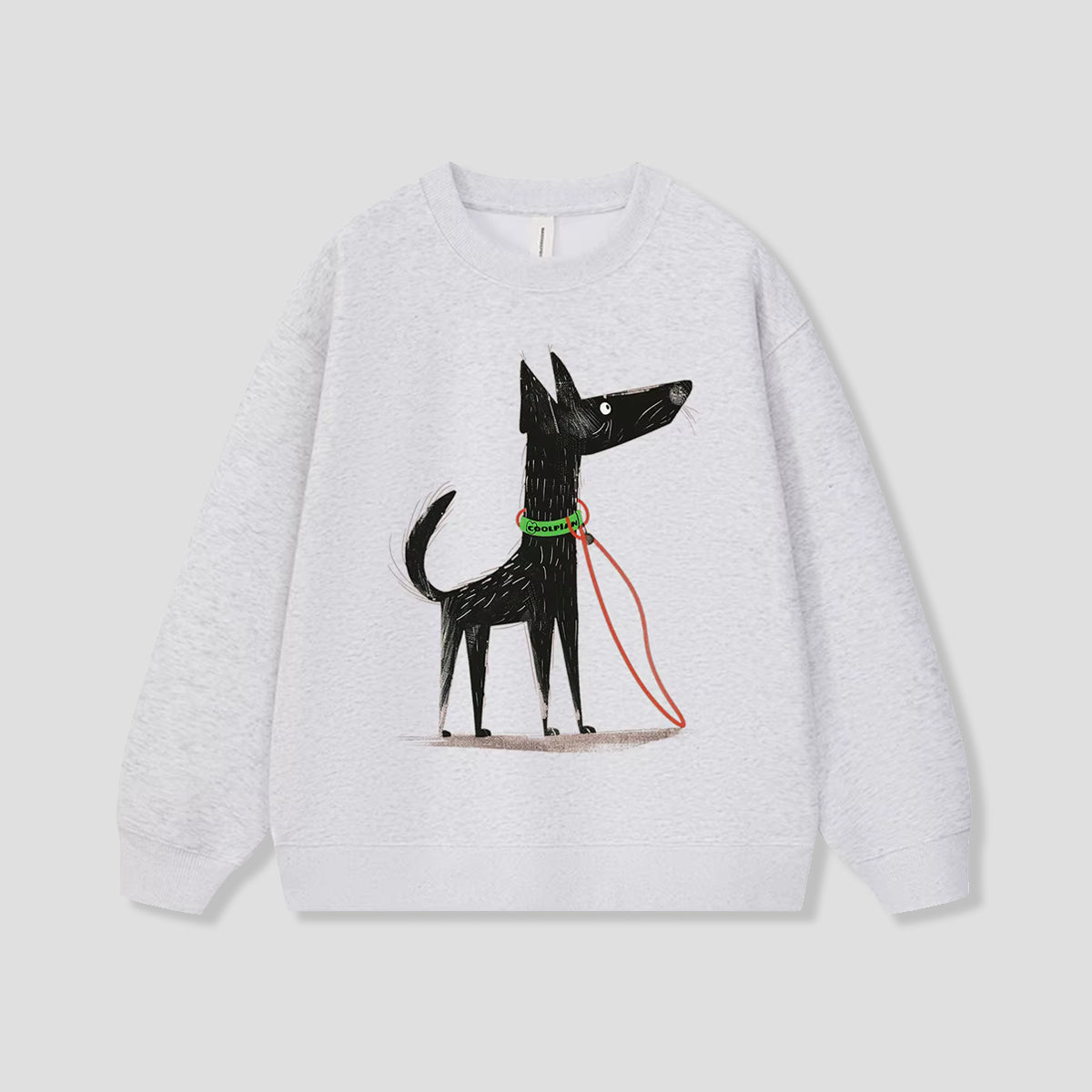 棒立ちロングドッグ グラフィック スウェット