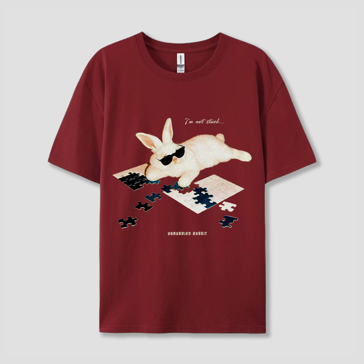 【予約】UNHURRIED RABBIT パズルグラフィック Tシャツ