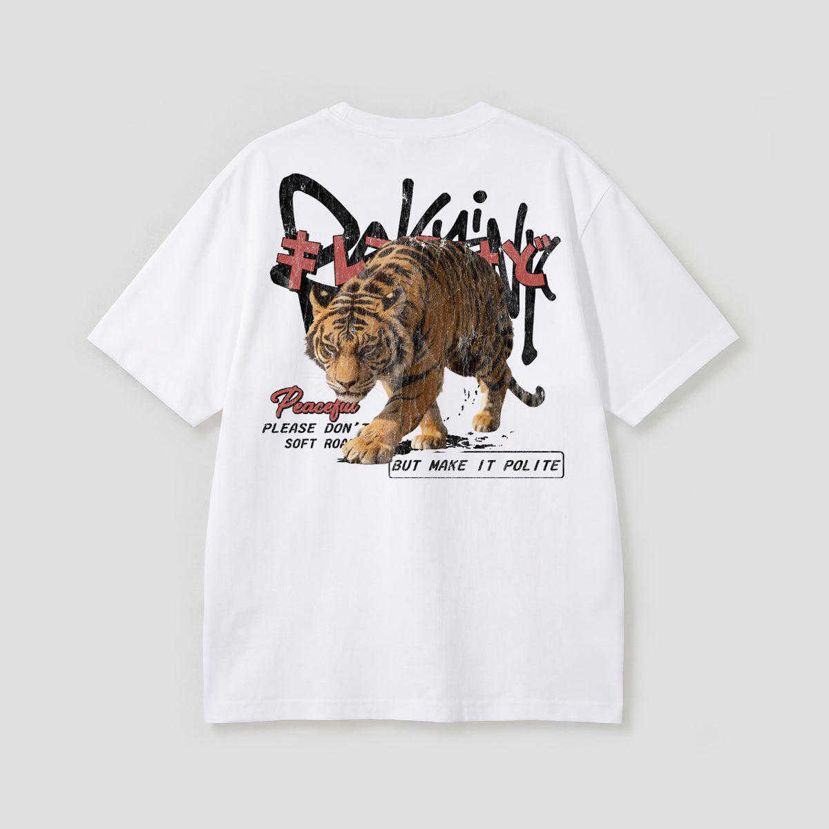 【予約】ピース志向タイガー バックプリントTシャツ