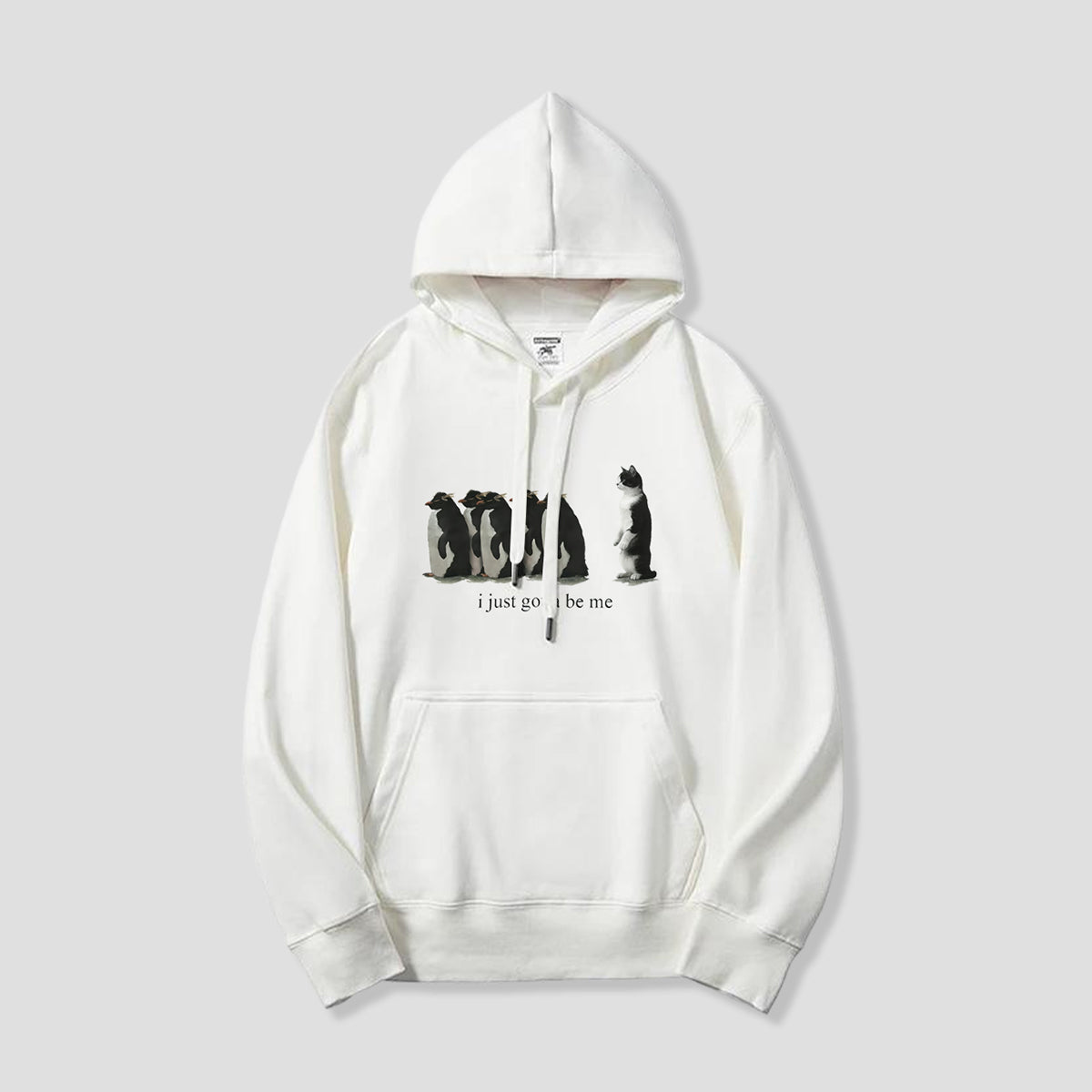 BE YOURSELF キャット&ペンギン パーカー