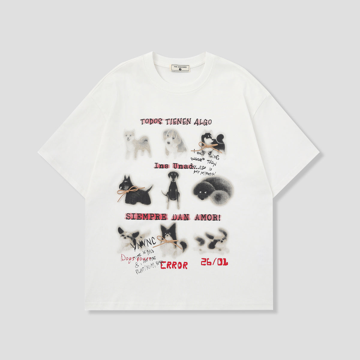 グラフィティドッグコラージュ グラフィックTシャツ