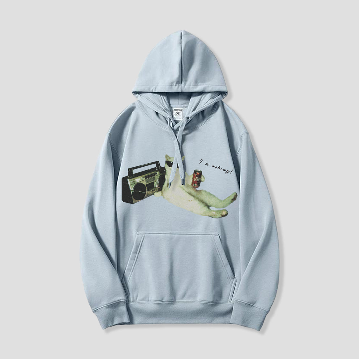 【予約】I’m Vibing キャット グラフィックパーカー