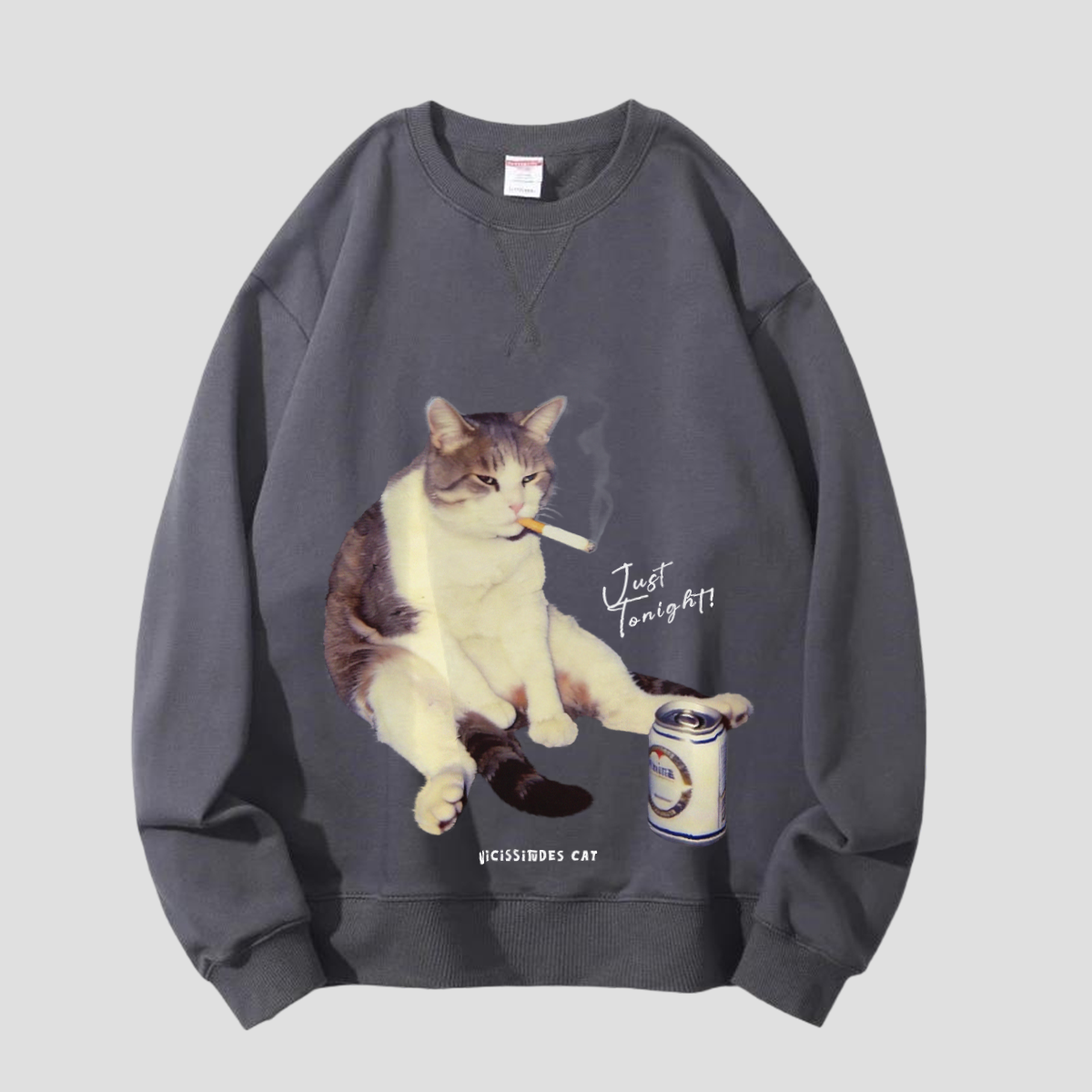 【予約】夜更かし猫 グラフィックスウェット