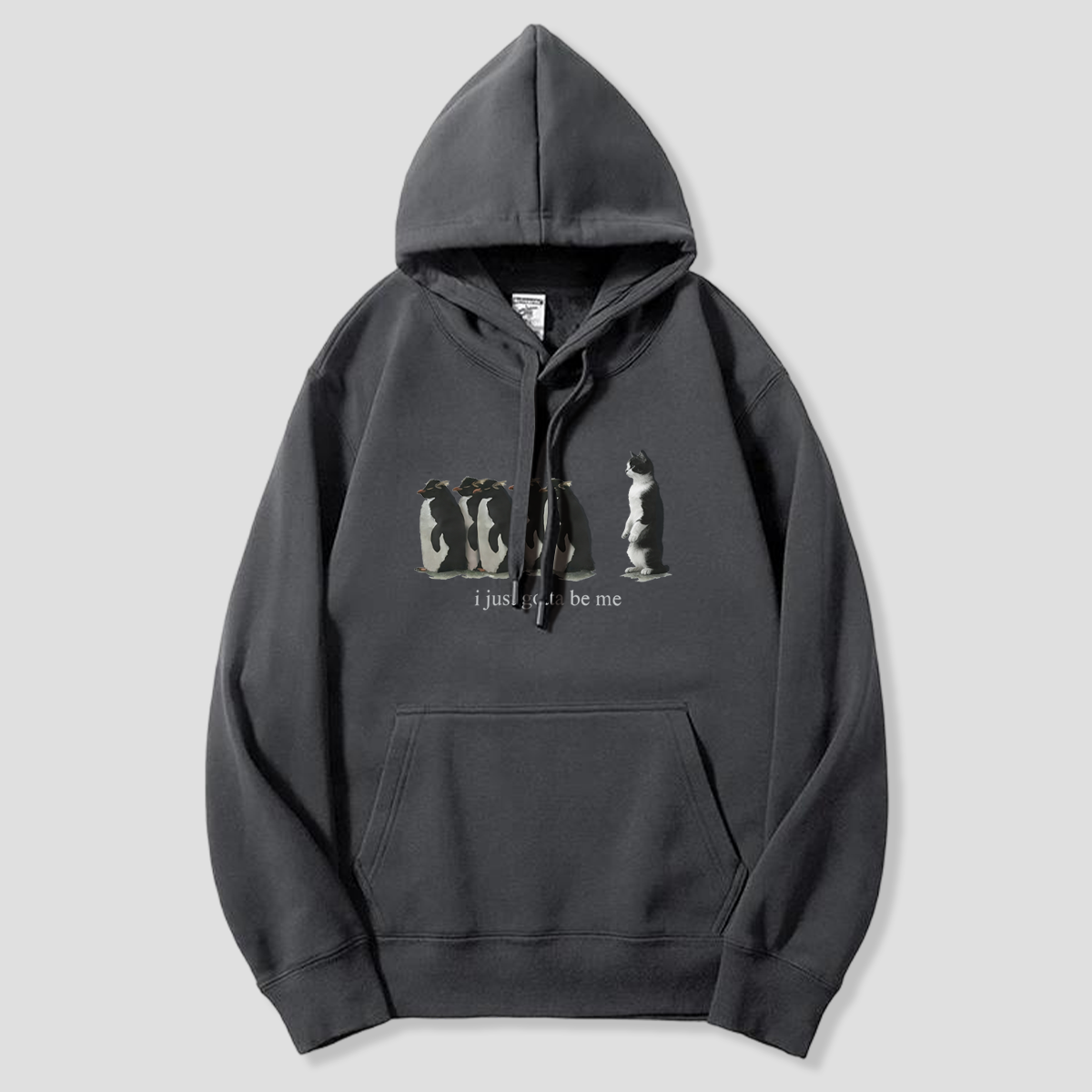 BE YOURSELF キャット&ペンギン パーカー