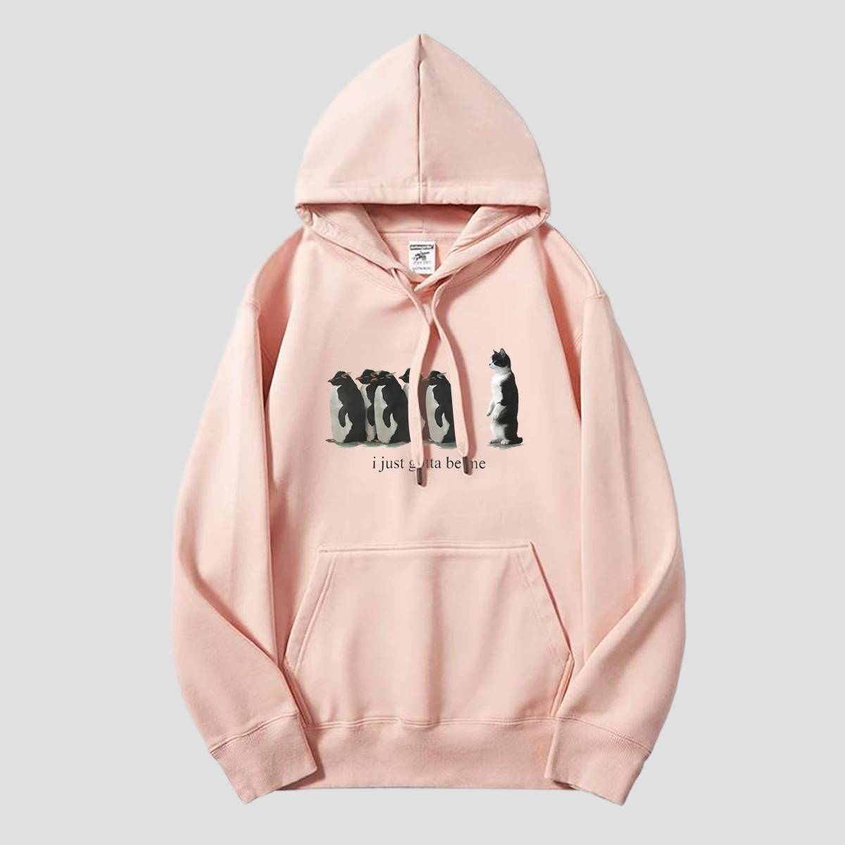 BE YOURSELF キャット&ペンギン パーカー