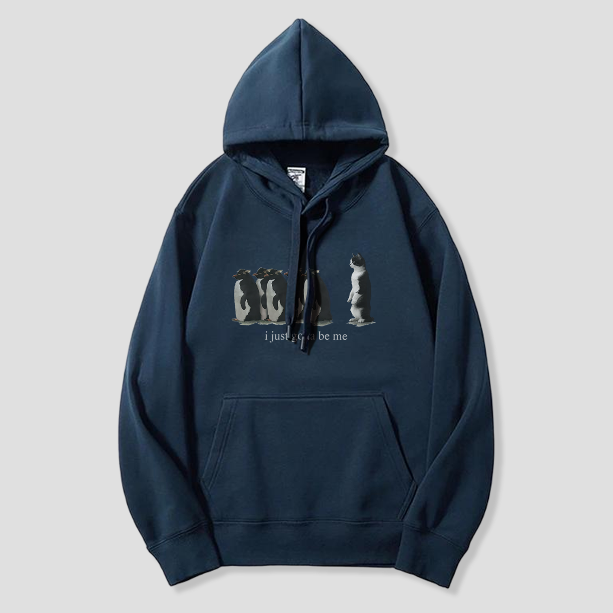 BE YOURSELF キャット&ペンギン パーカー