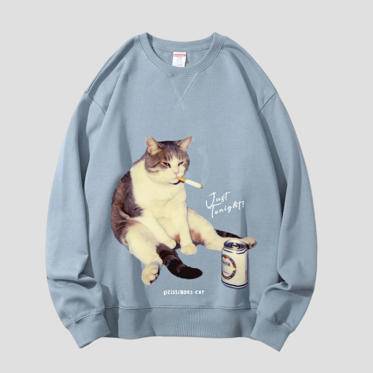 夜更かし猫 グラフィックスウェット