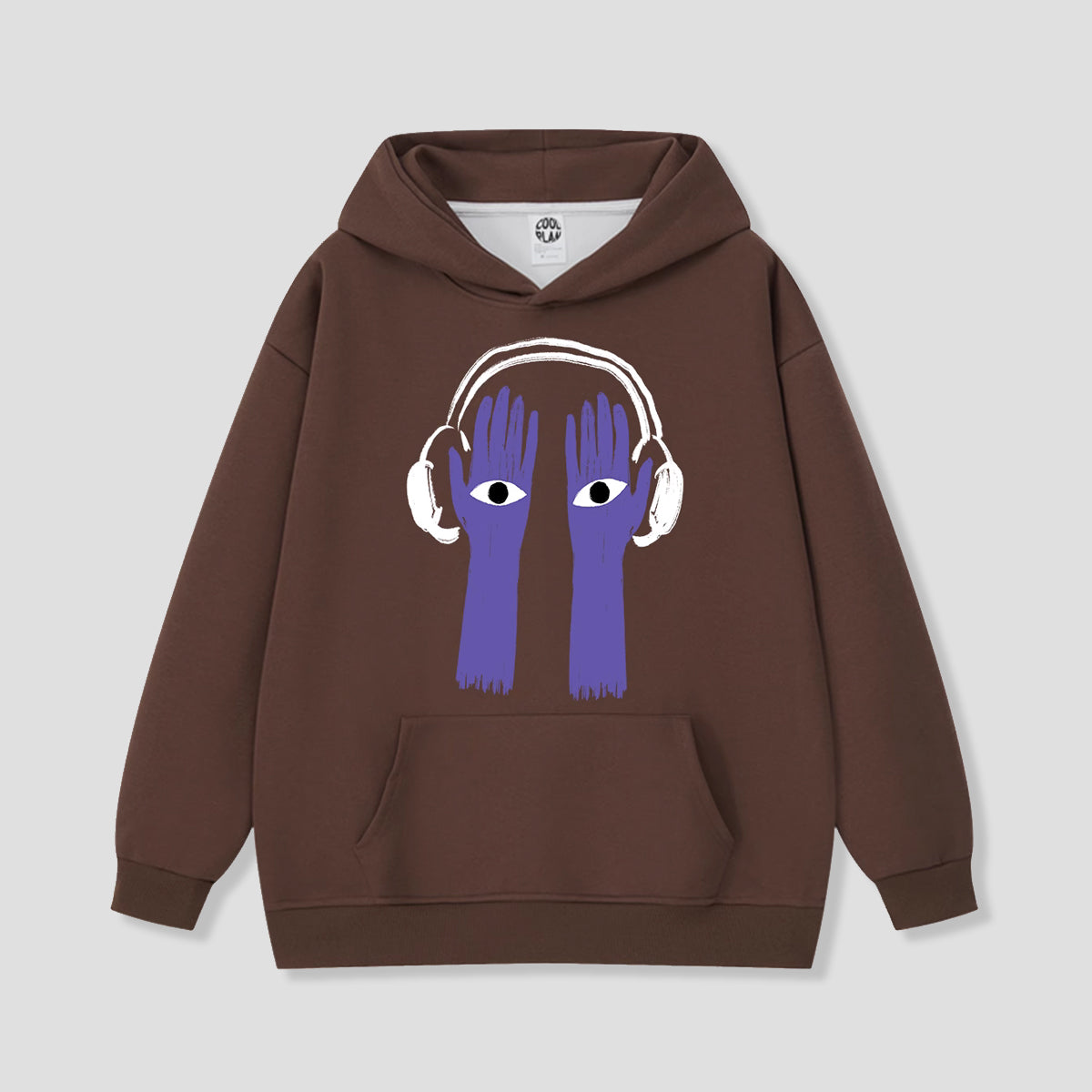 ヘッドフォン・アイパープル パーカー