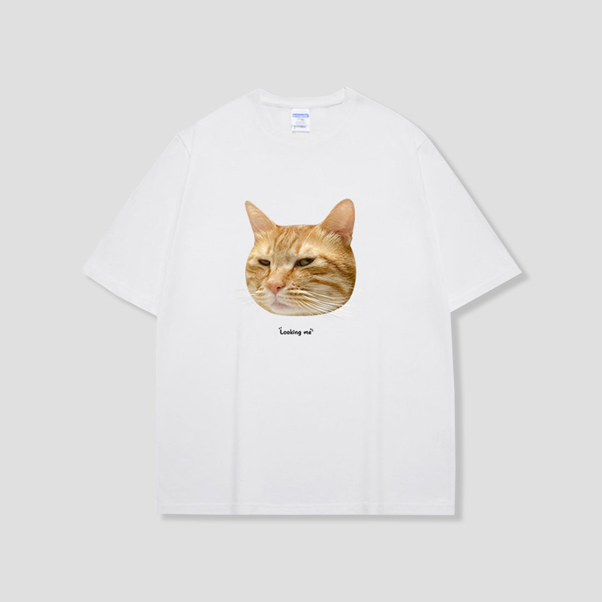 ルーズフェイスキャット グラフィックTシャツ