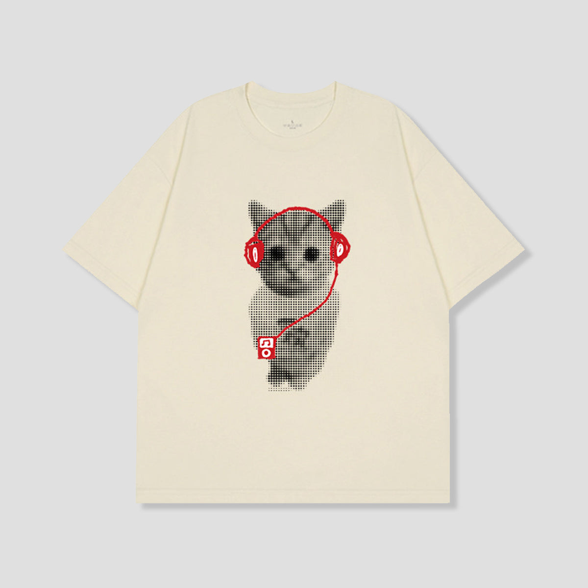 ドットミュージックキャット グラフィックTシャツ