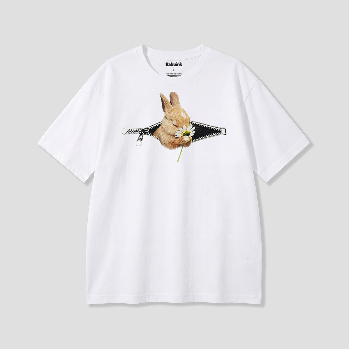 【予約】ジップフラワーラビット グラフィックTシャツ