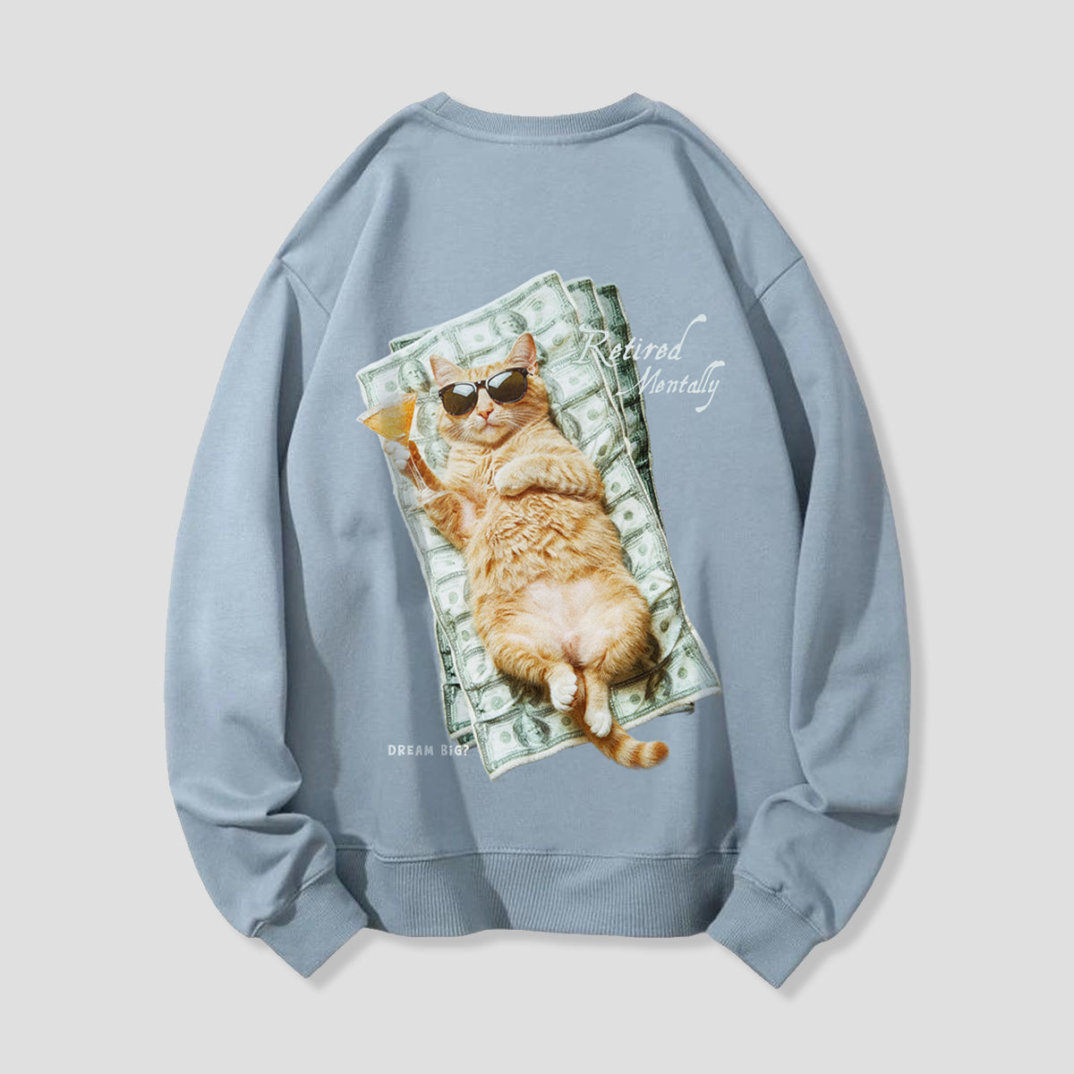 【予約】Retired Mentally キャット バックプリントスウェット