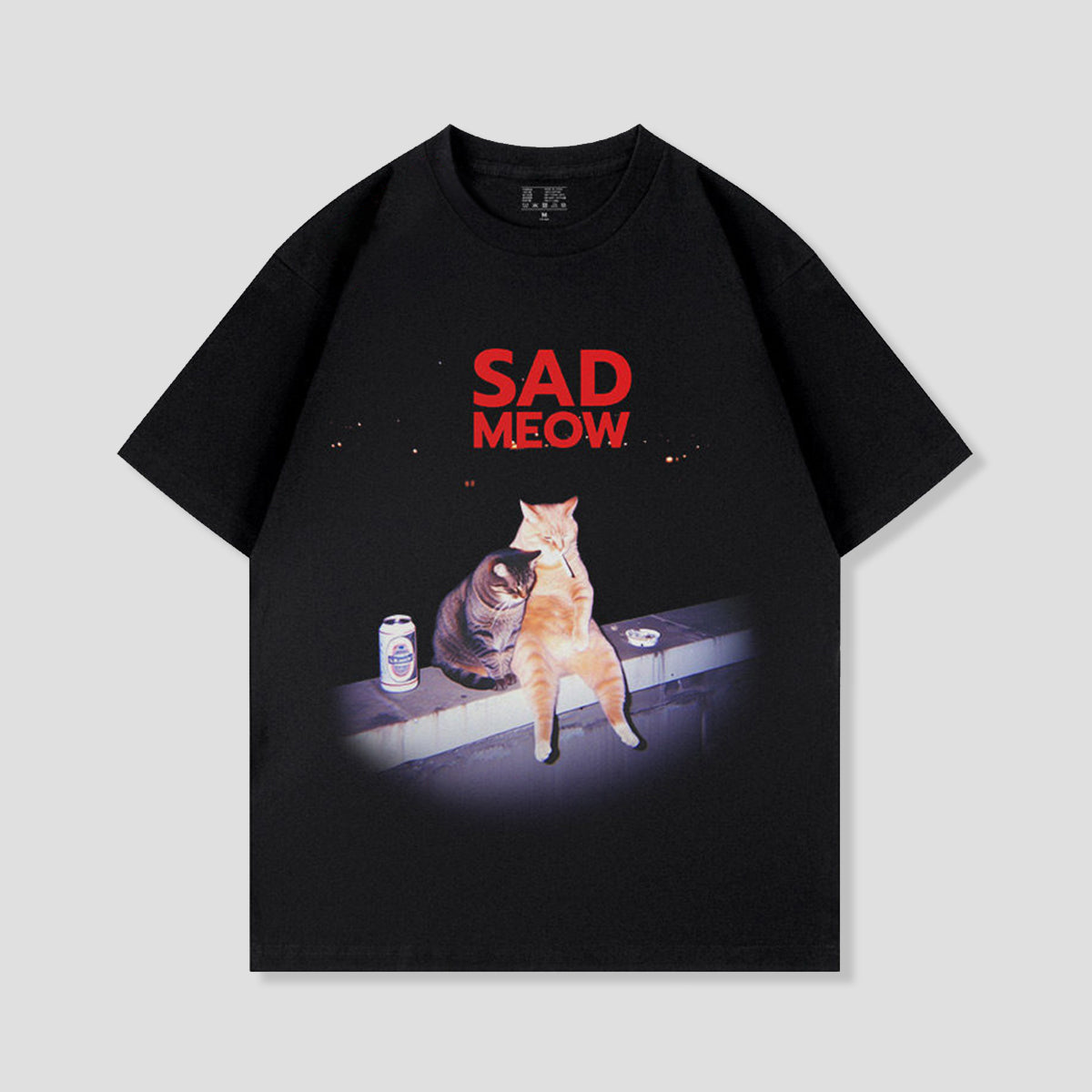 SAD MEOW グラフィックTシャツ