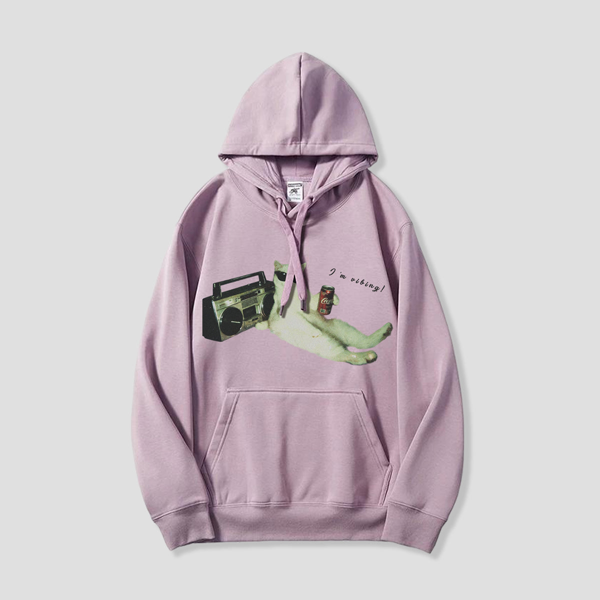 【予約】I’m Vibing キャット グラフィックパーカー