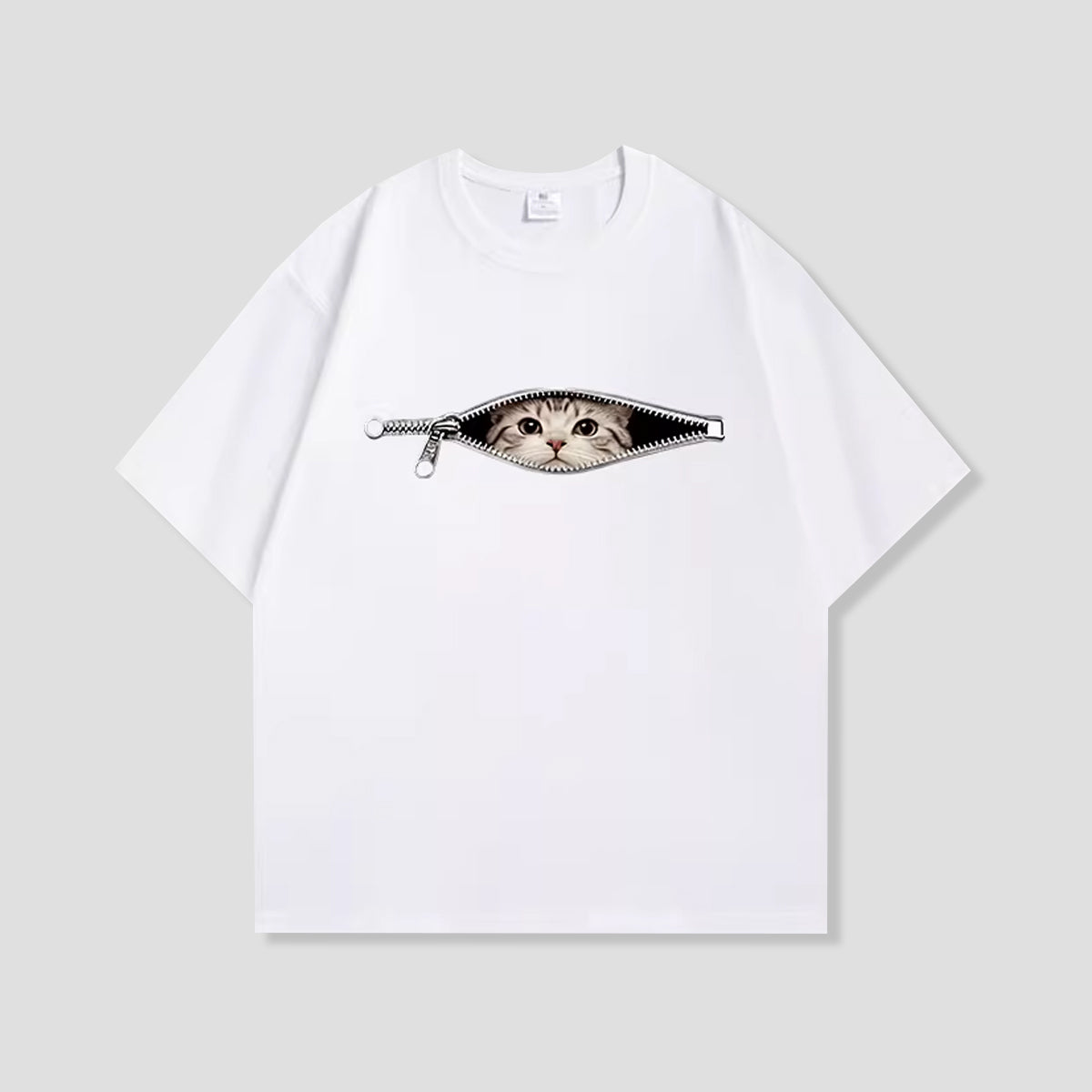 ジップキャット グラフィックTシャツ