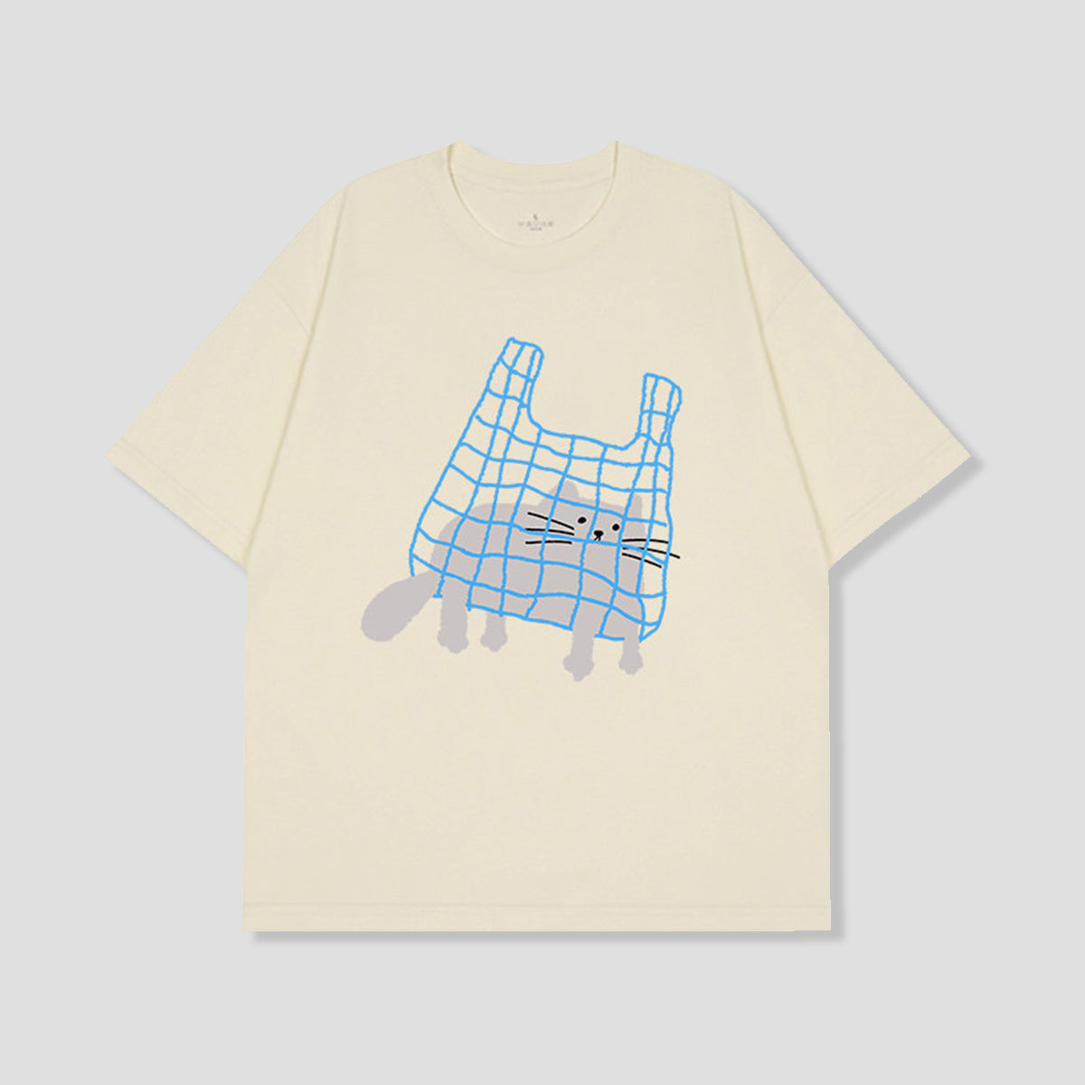 ネットバッグキャット グラフィックTシャツ