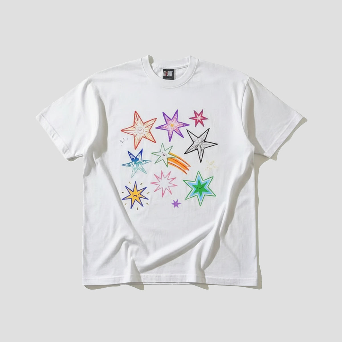 カラフルスター グラフィックTシャツ