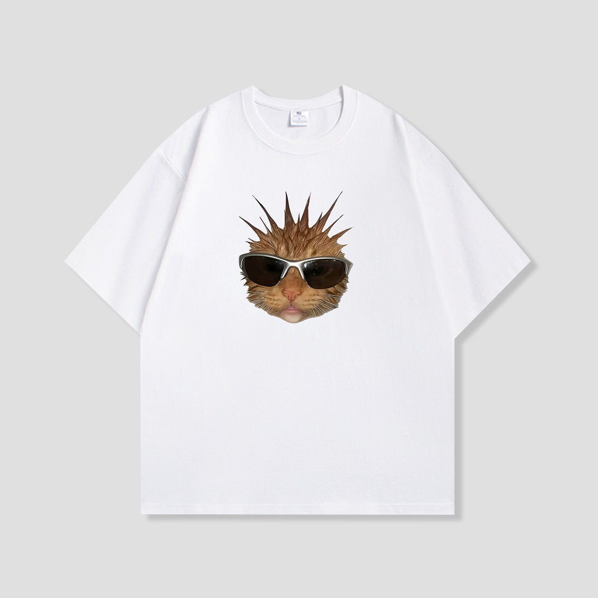 スパイクヘアキャット グラフィックTシャツ