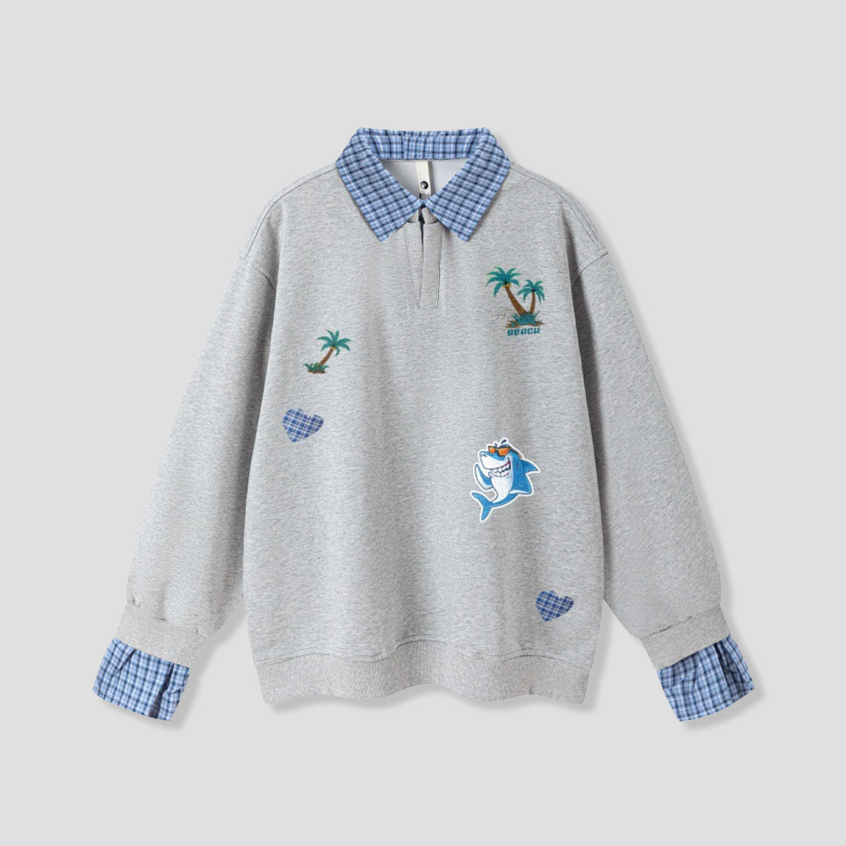 ビーチミックス シャーク ポロスウェット