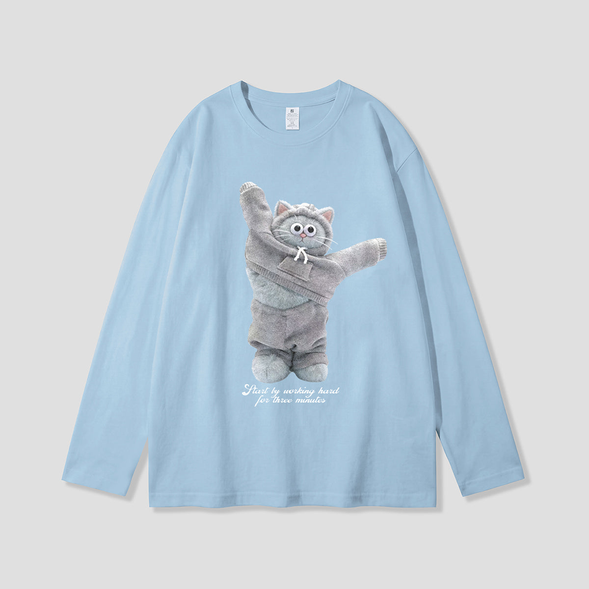 【予約】のびポーズ着替えねこ ロングスリーブ