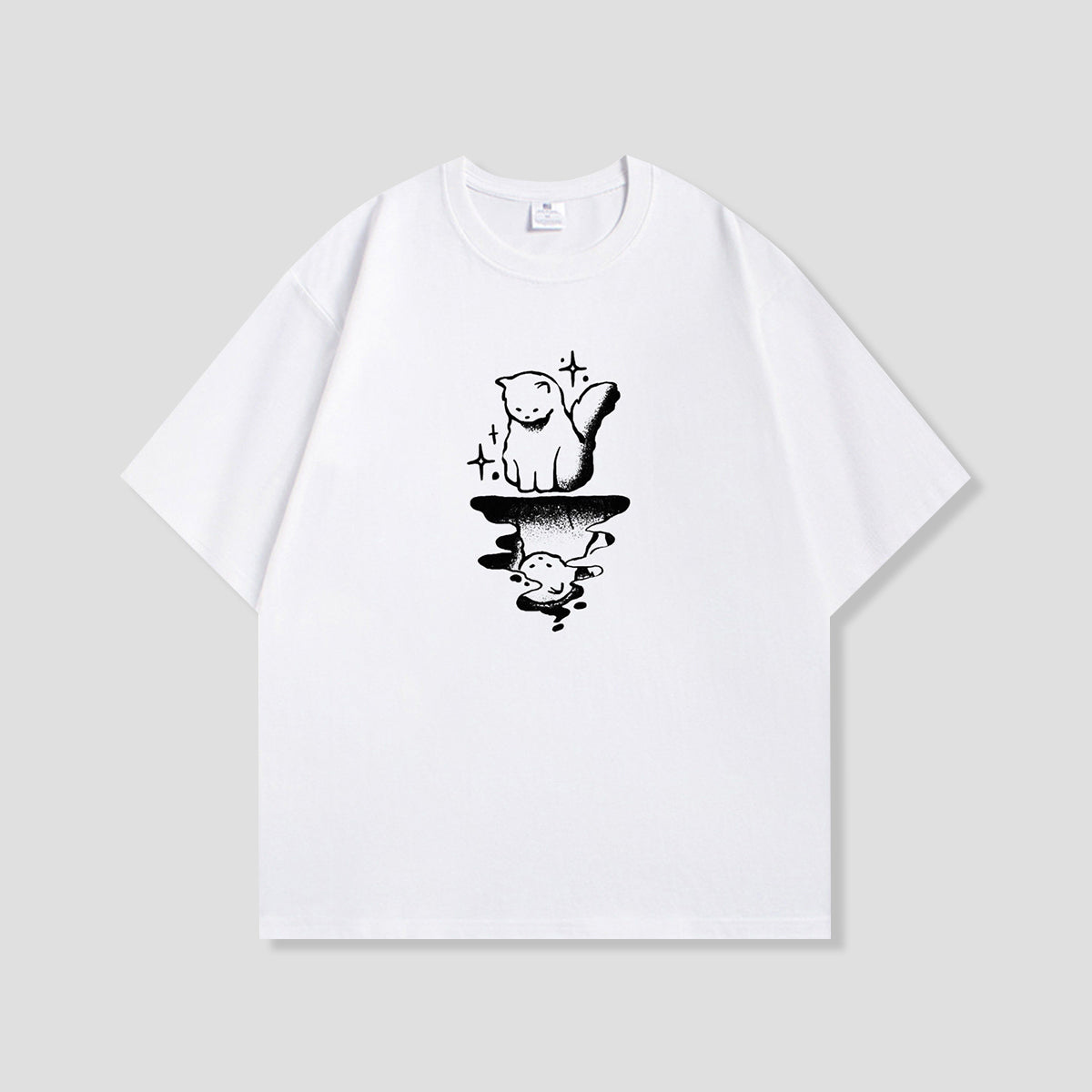 リフレクションキャット グラフィックTシャツ