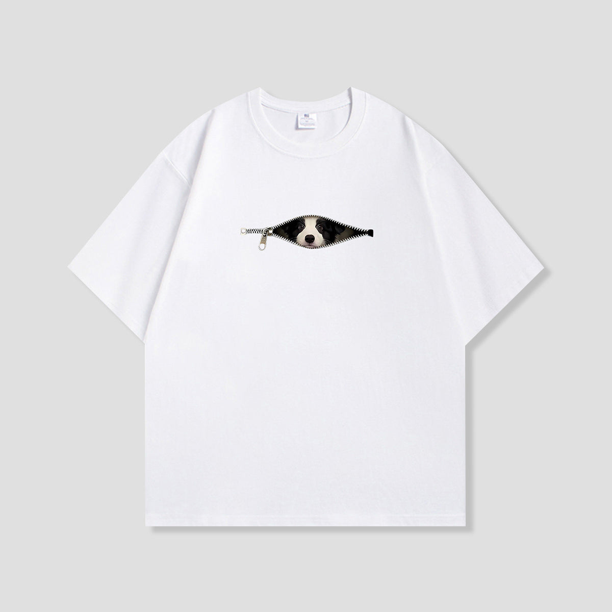 ジップボーダーコリー グラフィックTシャツ