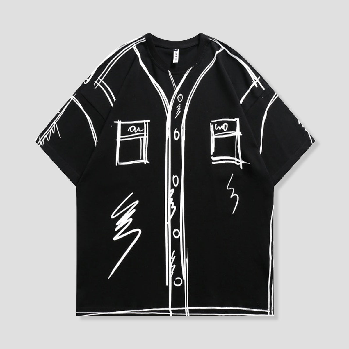 塗り絵みたいなスケッチTシャツ
