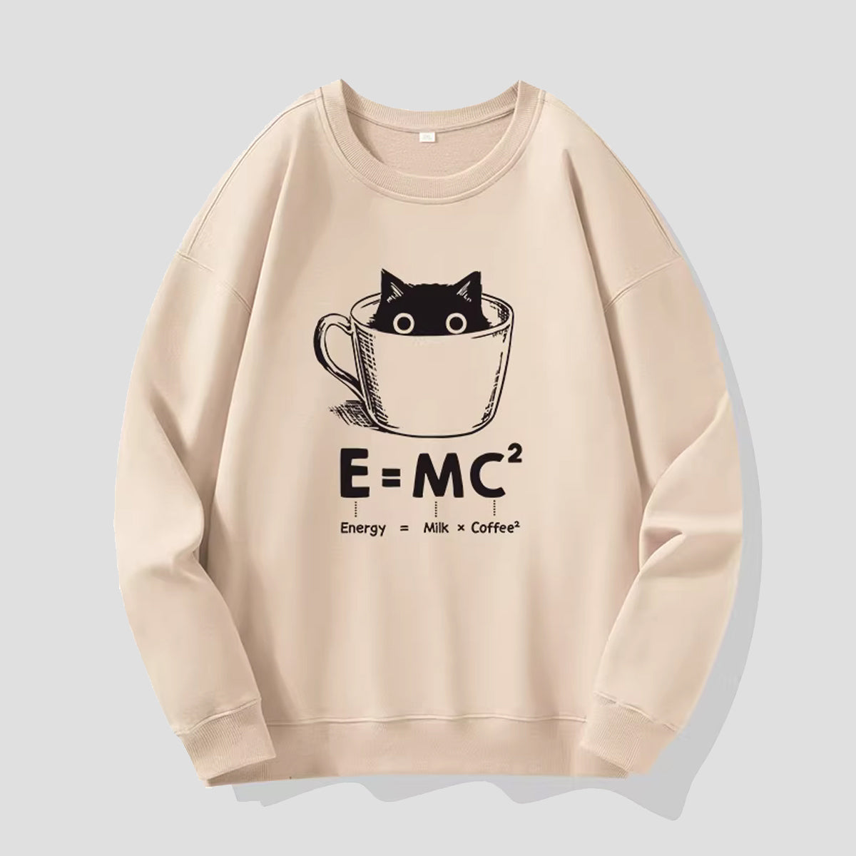 E=MC²キャットコーヒー スウェット