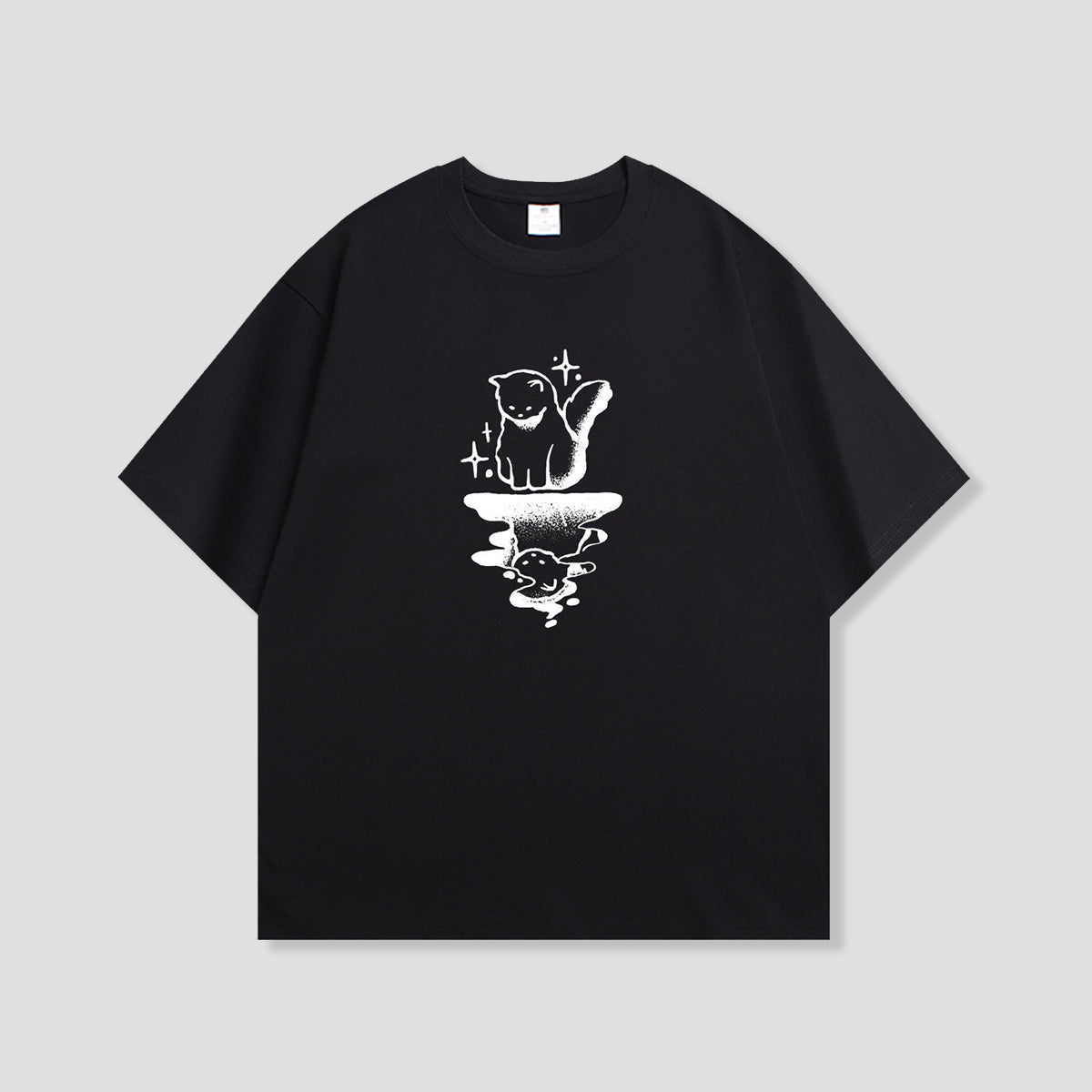 リフレクションキャット グラフィックTシャツ