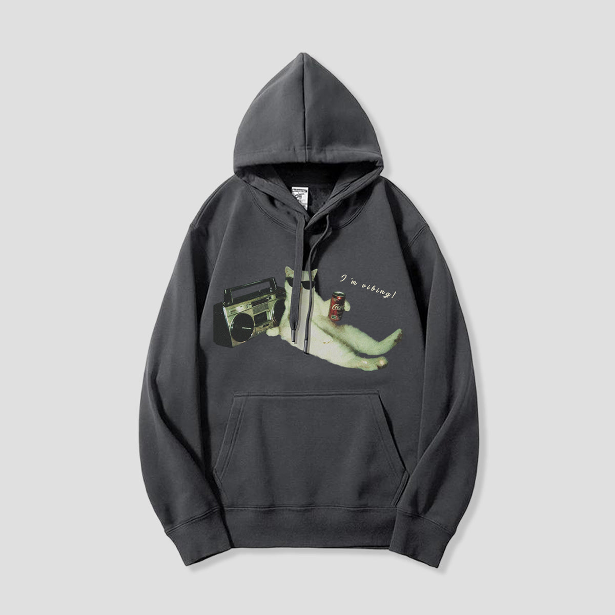 【予約】I’m Vibing キャット グラフィックパーカー