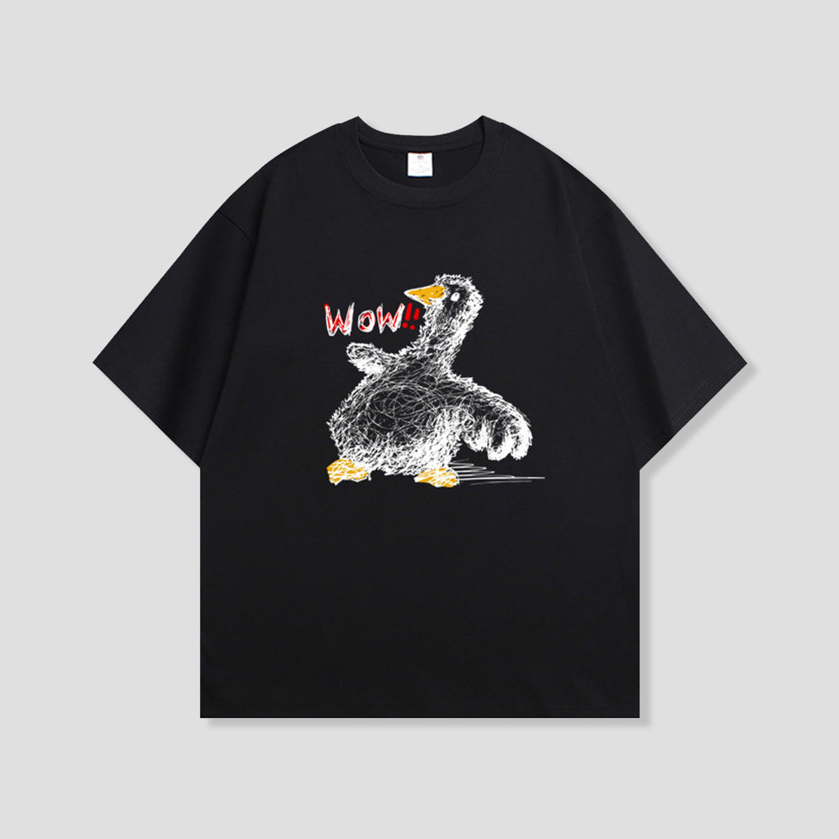 ラフラインダック グラフィックTシャツ