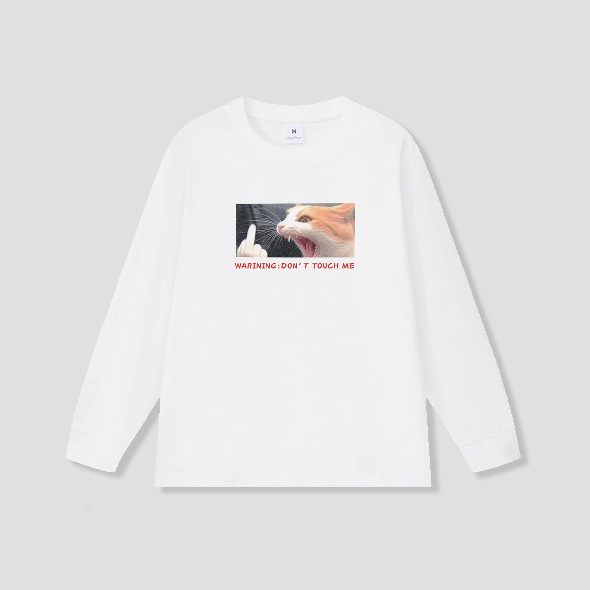 ドントタッチ キャットフォト グラフィック ロングスリーブ
