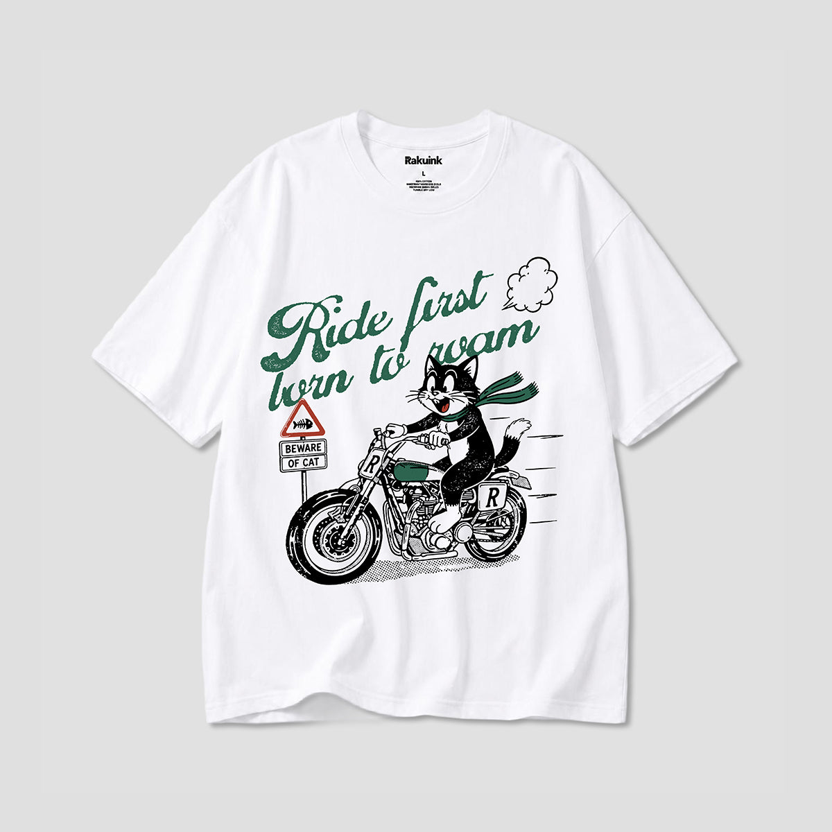 【予約】Ride First キャット グラフィックTシャツ